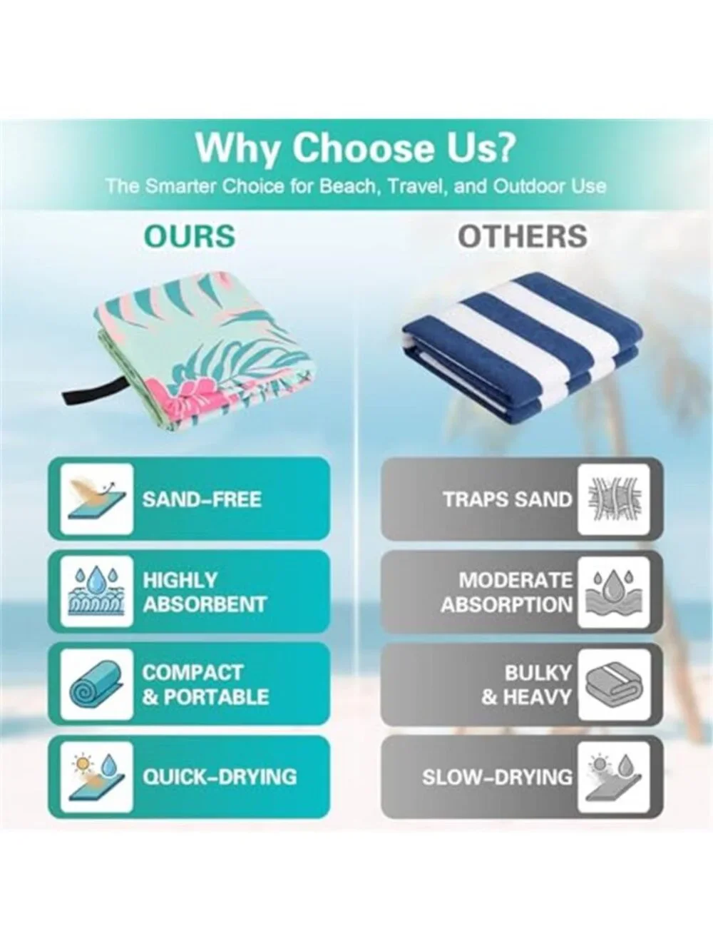 Oversized Beach Towel for Women Adults, 35x72